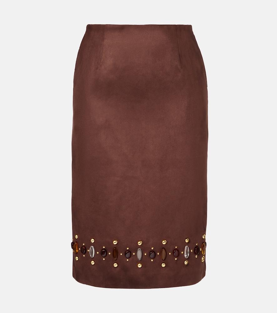 xu zhi embellished pencil skirt