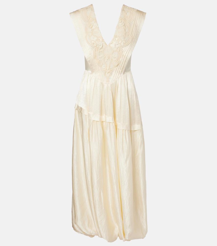 xu zhi lace-trimmed maxi dress