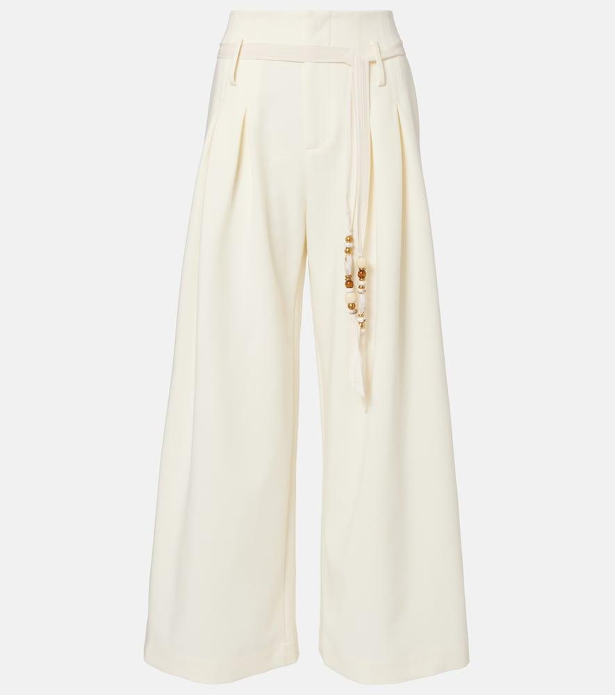 xu zhi pleated high-rise wide-leg pants