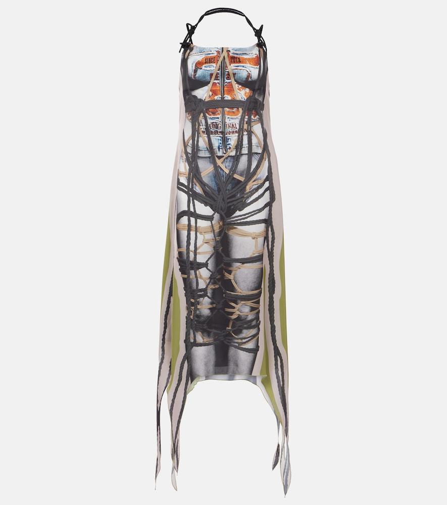 y/project bondage printed midi dress