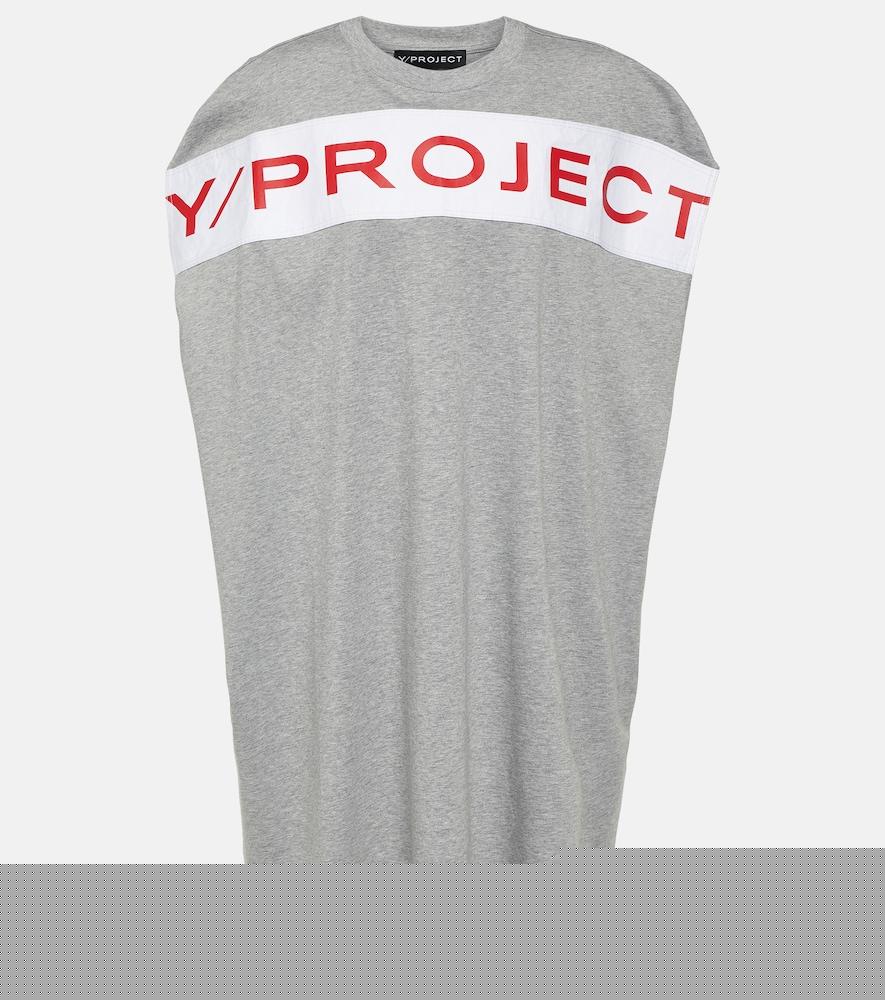 y/project logo cotton jersey minidress