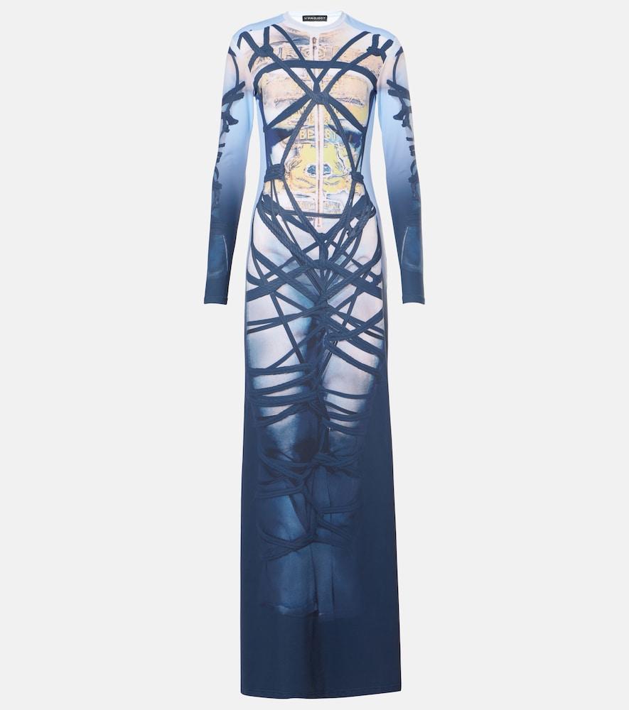 y/project printed maxi dress