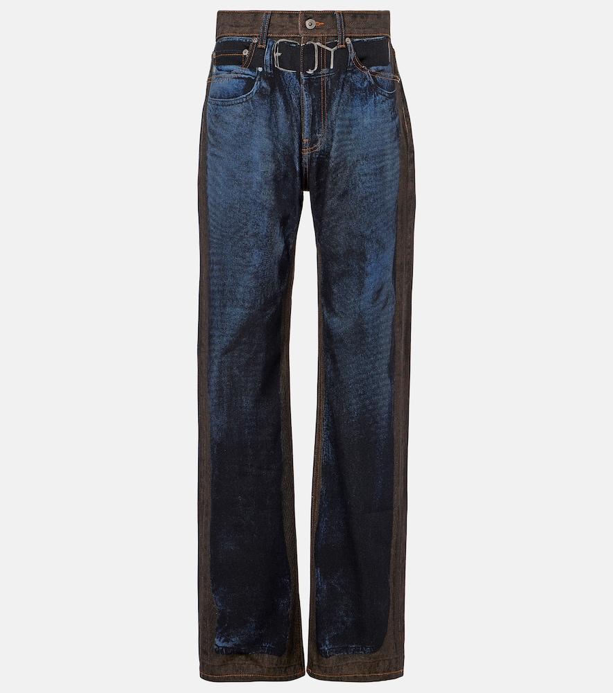 y/project printed straight jeans