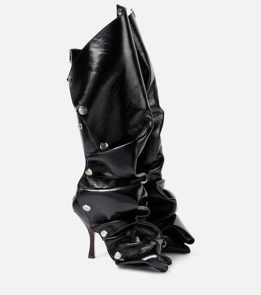 y/project snap 100 leather knee-high boots