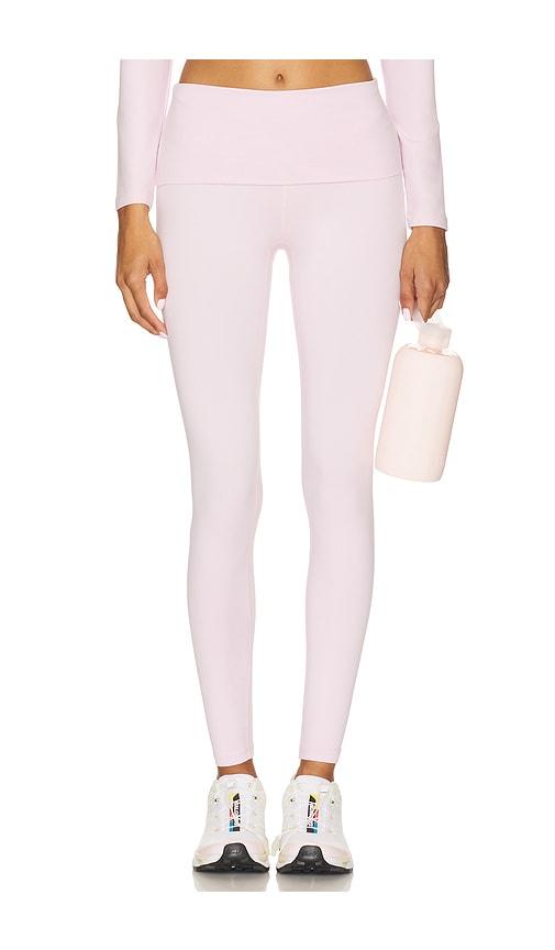 year of ours ballet fold over legging in pink. - size l (also in m)