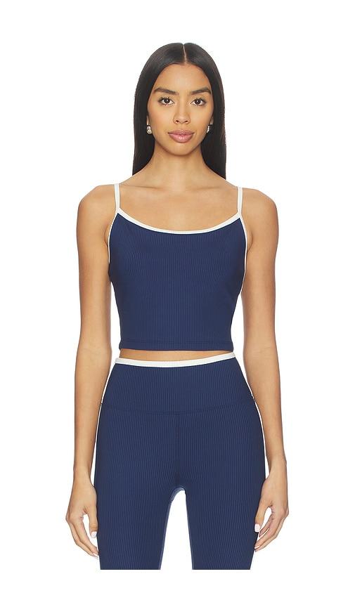year of ours ribbed bralette tank top in navy. - size l (also in s, xs, m, xl)