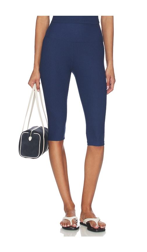 year of ours ribbed capri legging in navy. - size m (also in s, xs)
