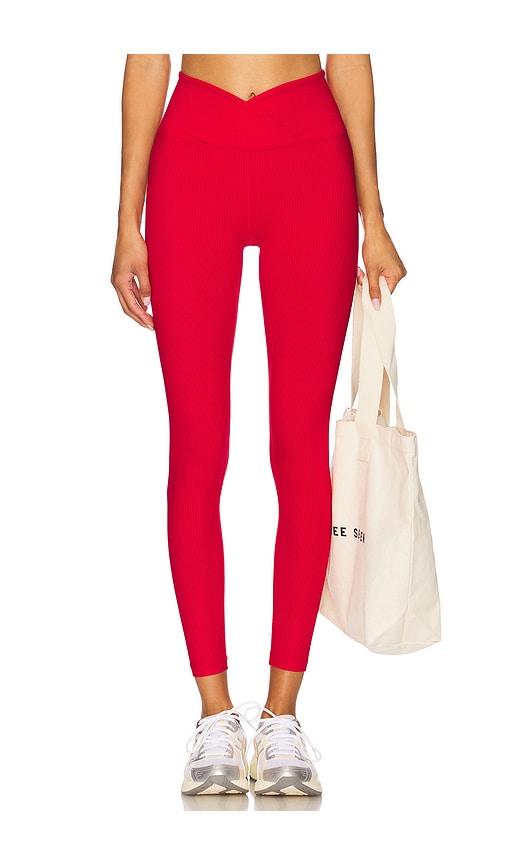year of ours ribbed veronica legging in red. - size l (also in xl)