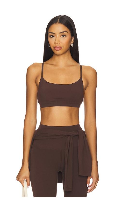 year of ours studio racer bralette in brown. - size s (also in xs, xl)