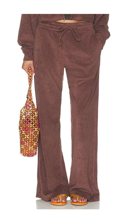 year of ours terry vacation pant in chocolate. - size l (also in xs, s, m)