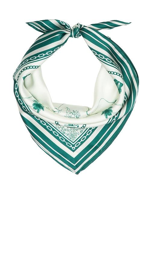 yellow the label old florida silk scarf in white.