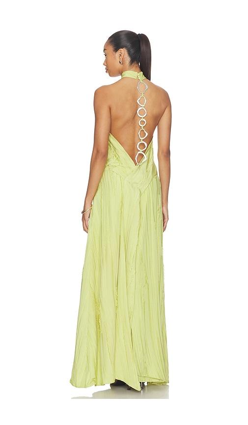 yellow the label palmetto textured dress in green. - size s (also in xs, xl)