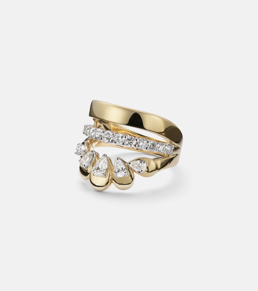yeprem 18kt gold ring with diamonds