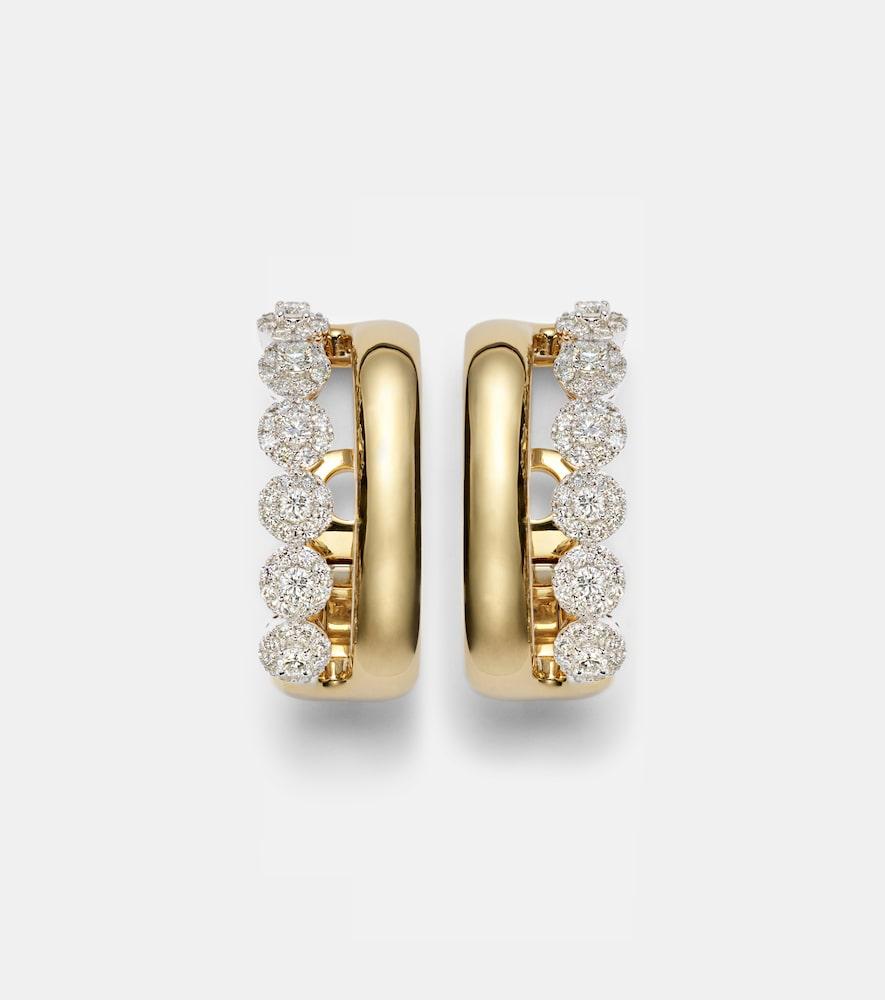 yeprem golden strada 18kt gold and 18kt white gold clip-on earrings with diamonds