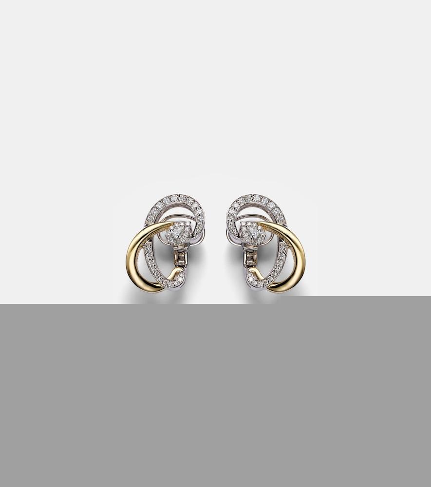 yeprem golden strada 18kt gold earrings with diamonds