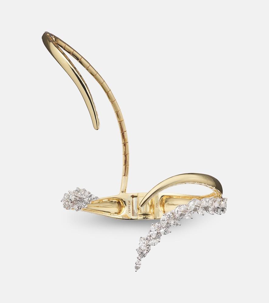 yeprem golden strada 18kt yellow and white gold bracelet with diamonds