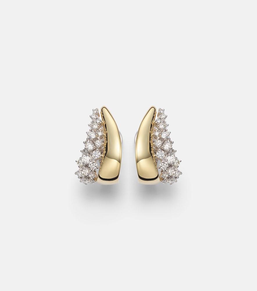 yeprem golden strada 18kt yellow and white gold earrings with diamonds