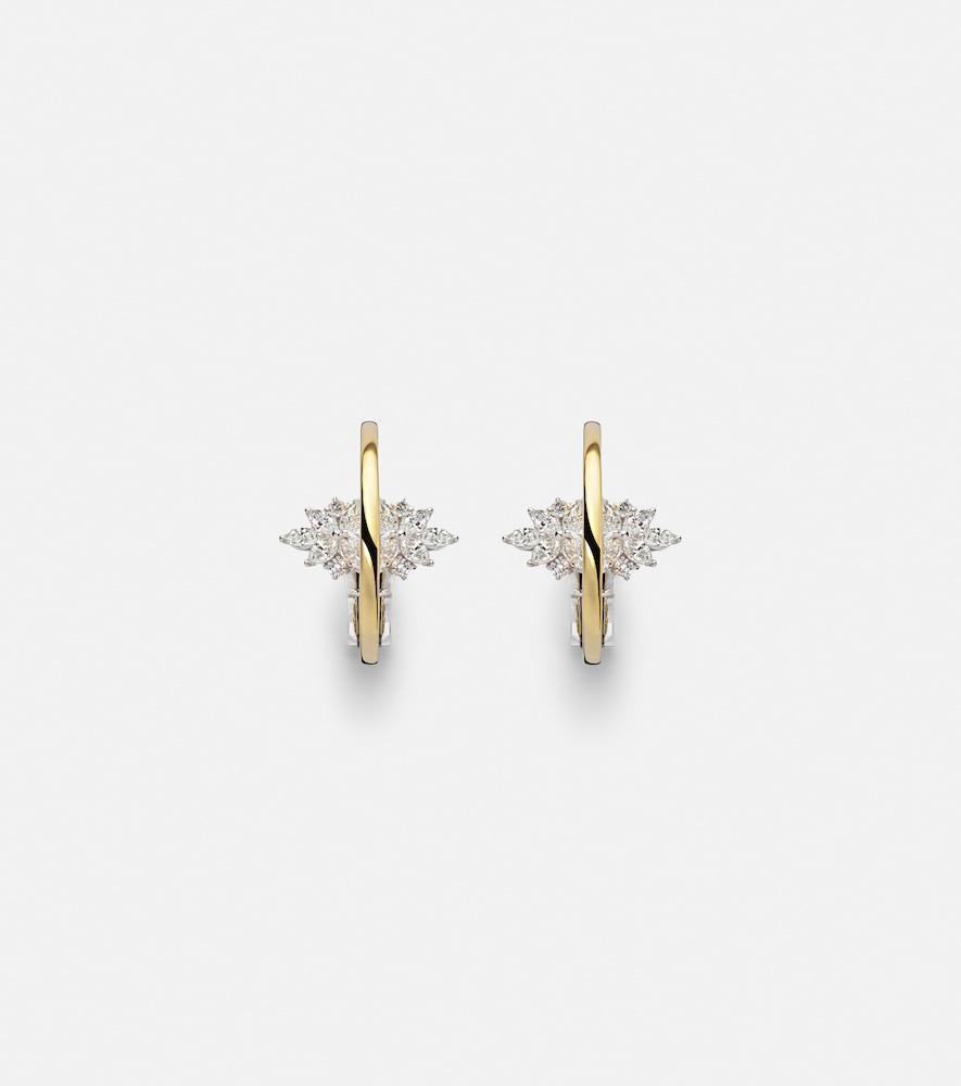 yeprem golden strada 18kt yellow and white gold earrings with diamonds