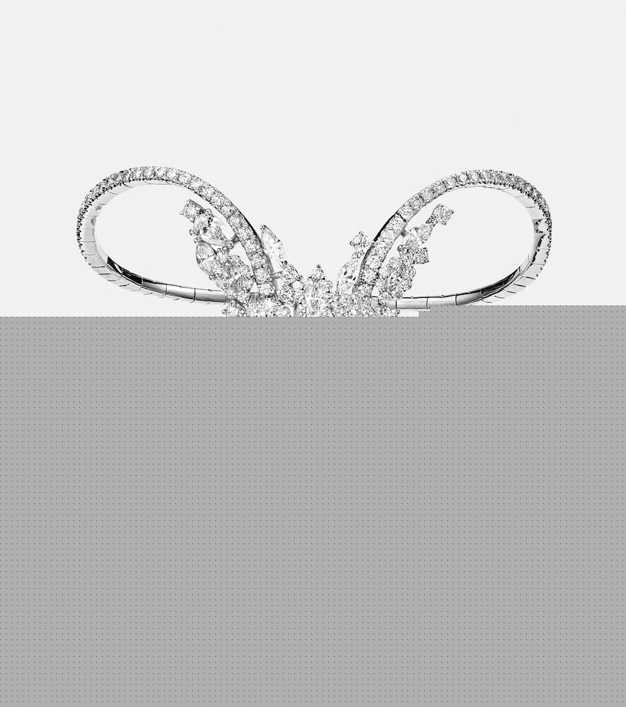 yeprem y-couture 18kt white gold bracelet with diamonds