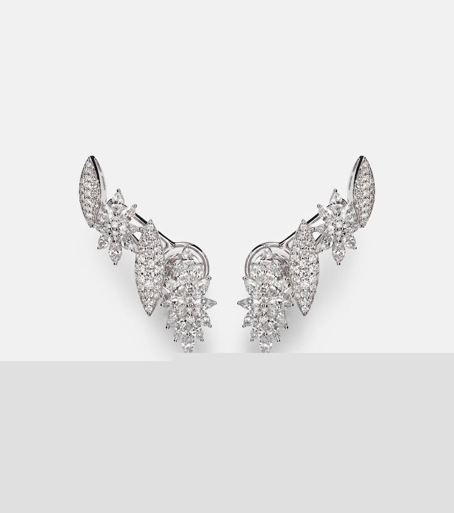 yeprem y-couture 18kt white gold earrings with diamonds