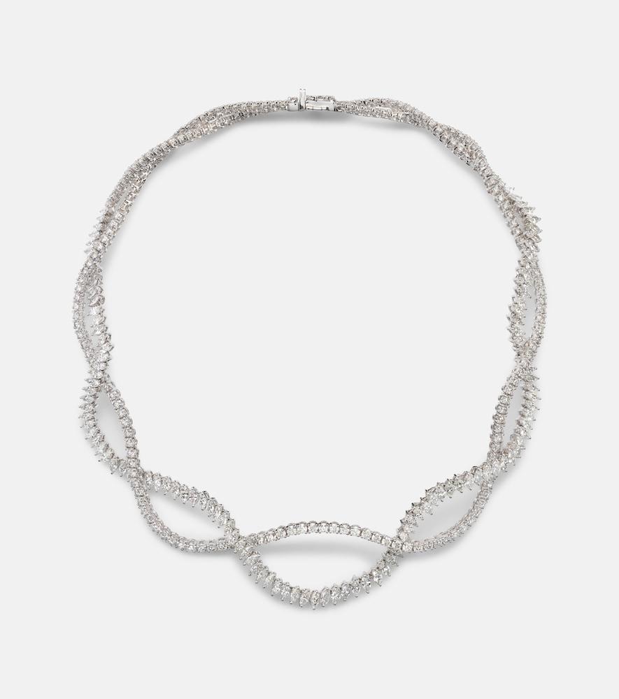 yeprem y-couture 18kt white gold necklace with diamonds