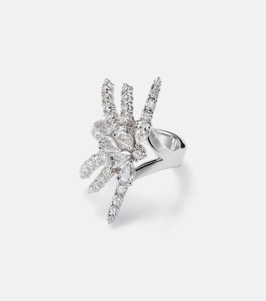 yeprem y-not 18kt white gold ring with diamonds
