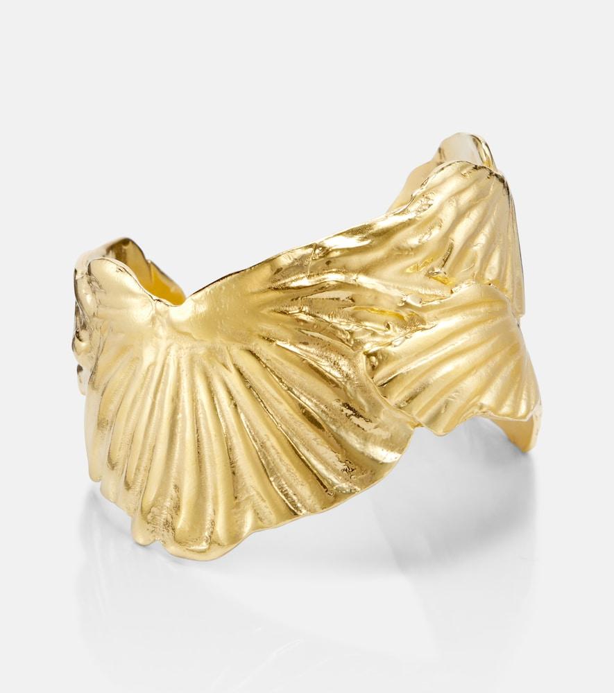 ysso birth of venus 24kt gold-plated cuff bracelet
