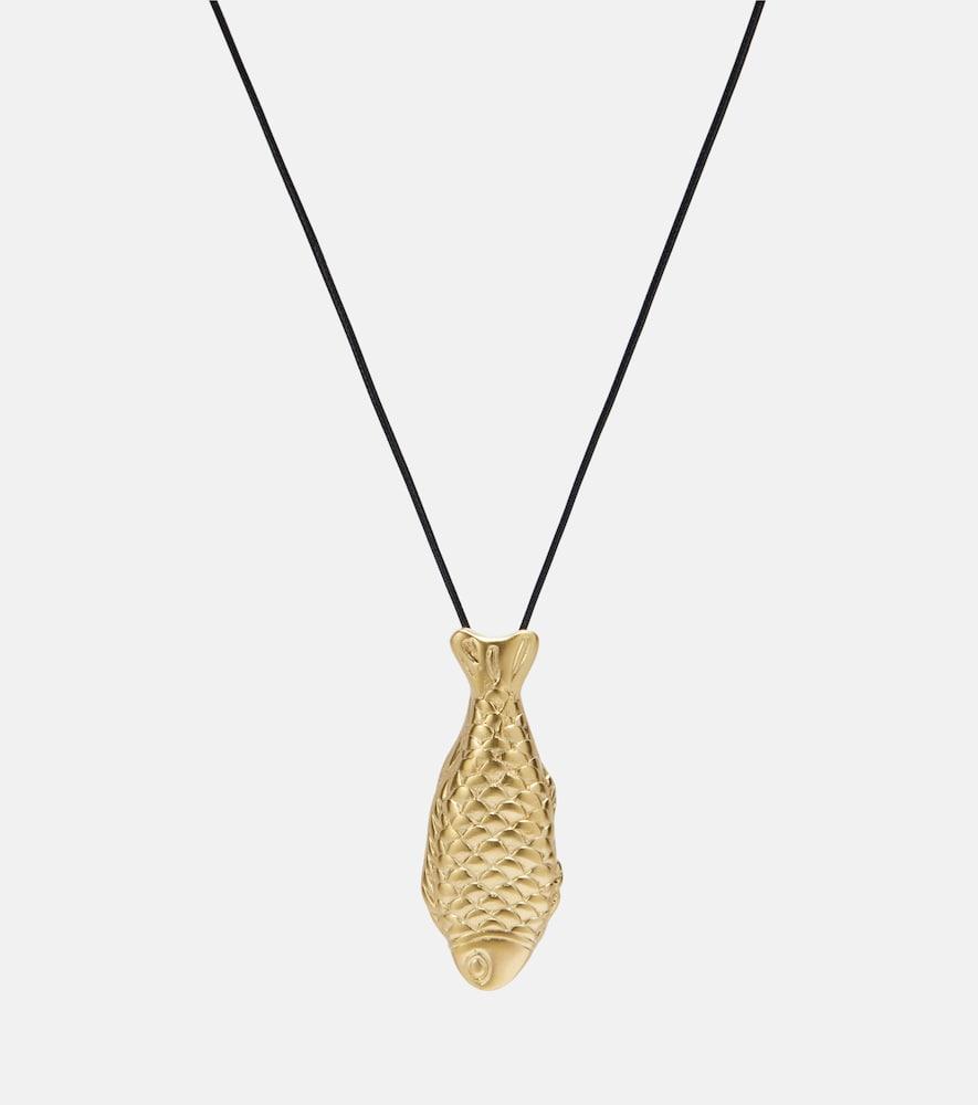 ysso catch gold-plated pendant necklace