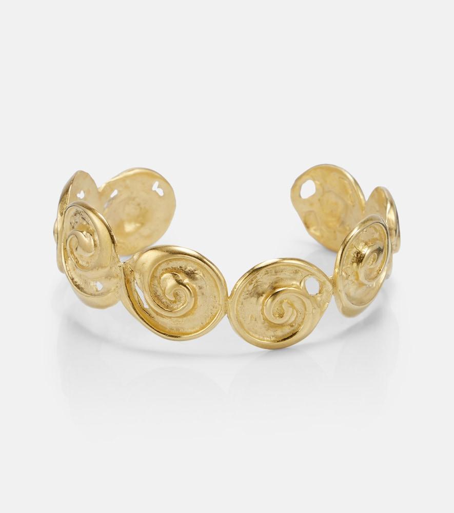 ysso cote 24kt gold-plated cuff bracelet