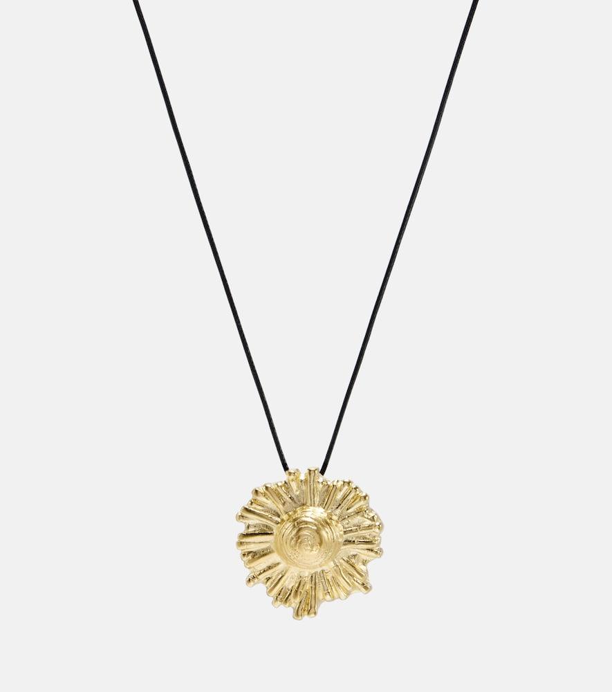 ysso ilios 24kt gold-plated pendant necklace
