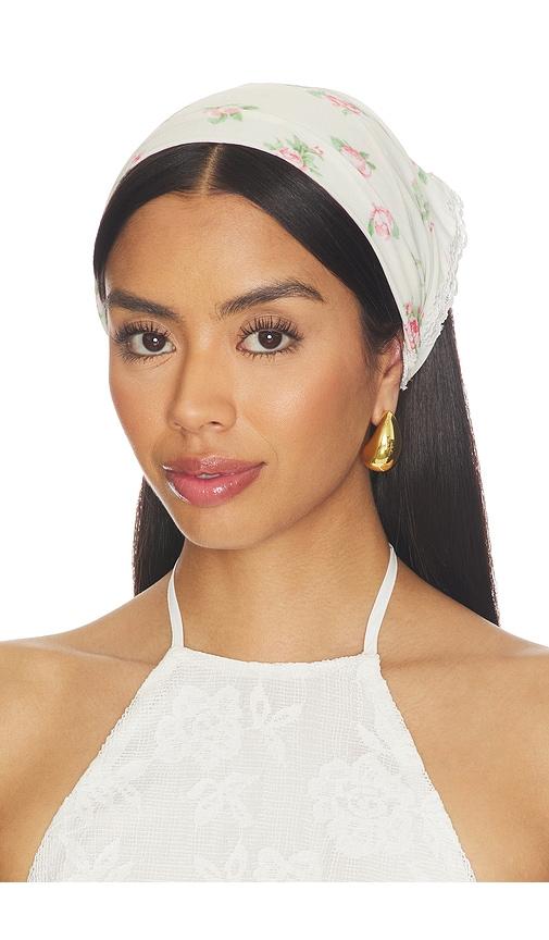 yuhan wang rose print scarf in yellow.
