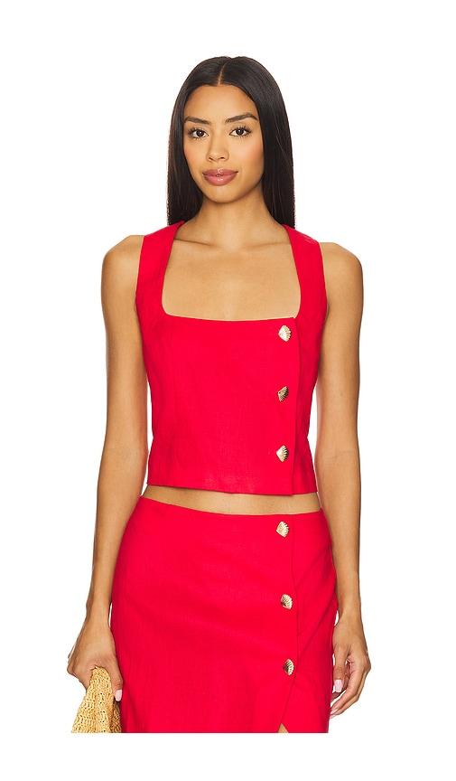 yumi kim antonia top in red. - size l (also in xs, m, xl)