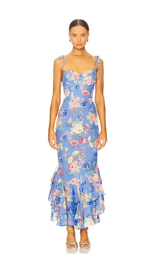 yumi kim baxter dress in blue. - size l (also in xs)