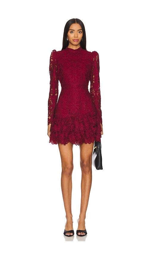 yumi kim robyn dress in wine. - size l (also in s, m)