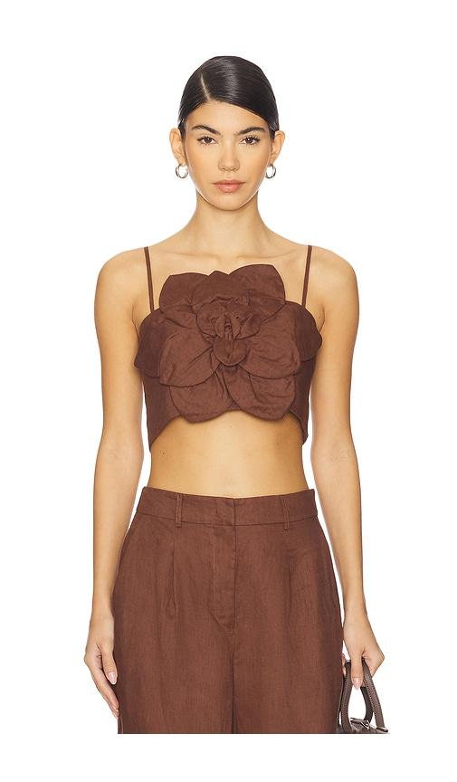 yumi kim sahara top in brown. - size m (also in xs, s, xl)