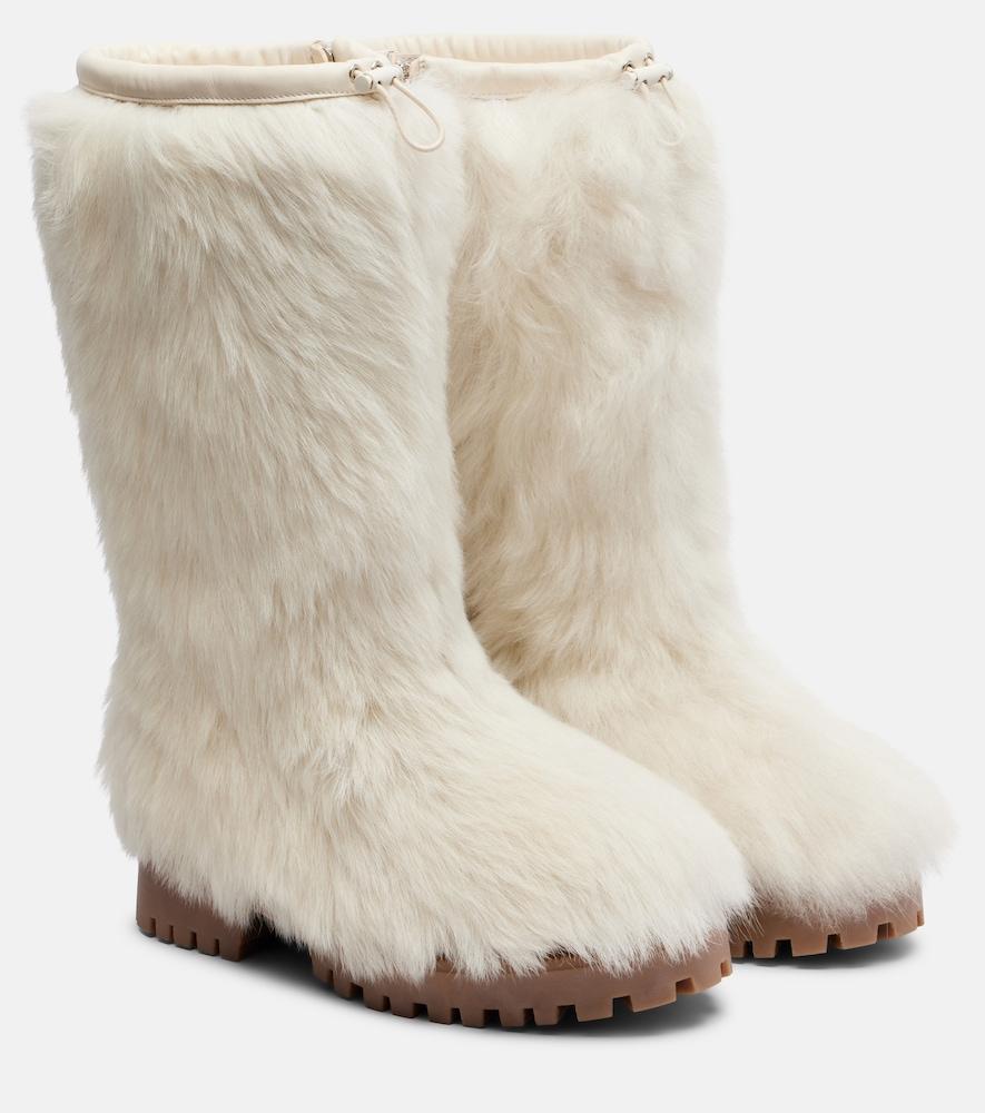 yves salomon shearling mid-calf boots