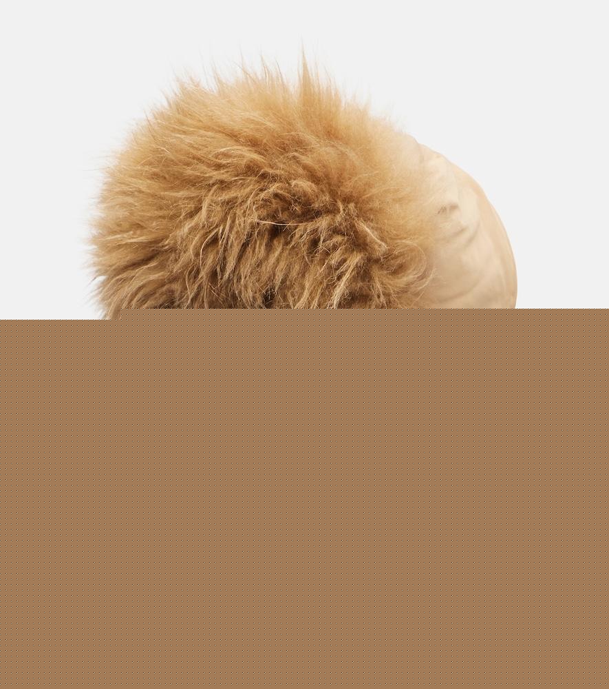 yves salomon shearling-trimmed down hat
