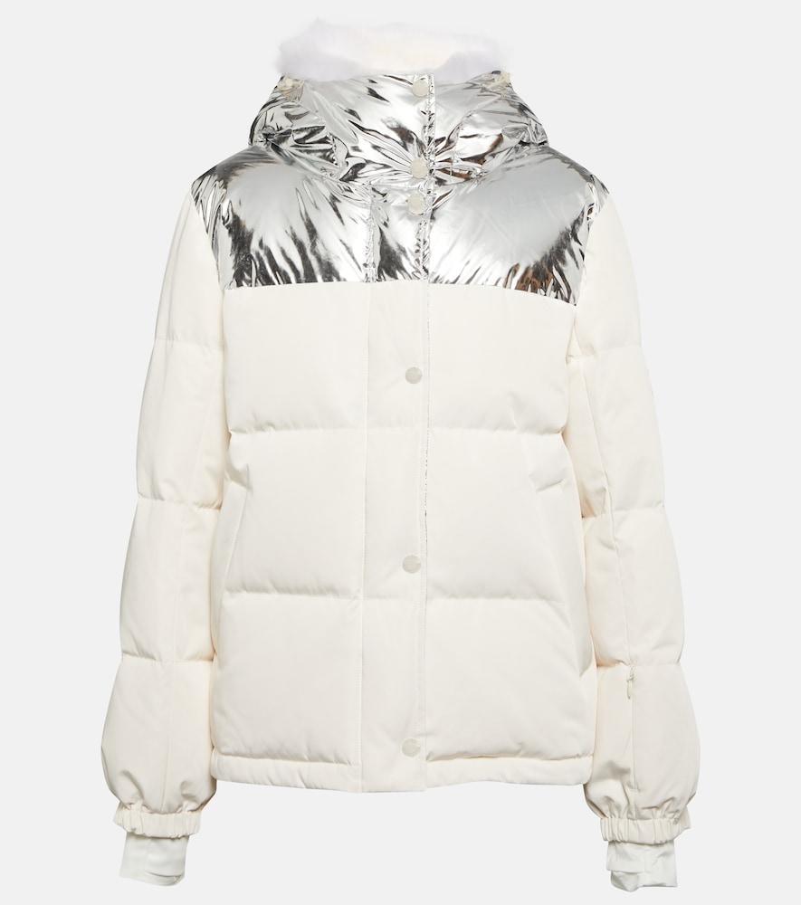 yves salomon shearling-trimmed down jacket