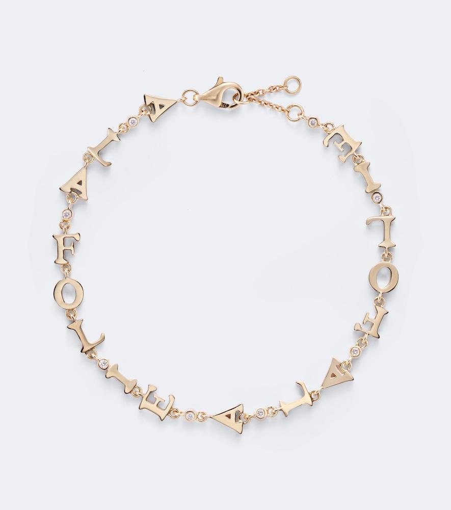 yvonne léon à la folie 9kt gold bracelet with diamonds