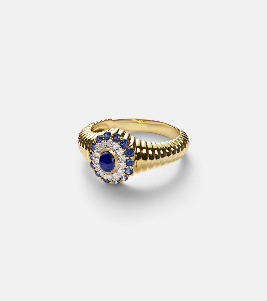 yvonne léon berlingot pompadour baby 9kt ring with gemstones