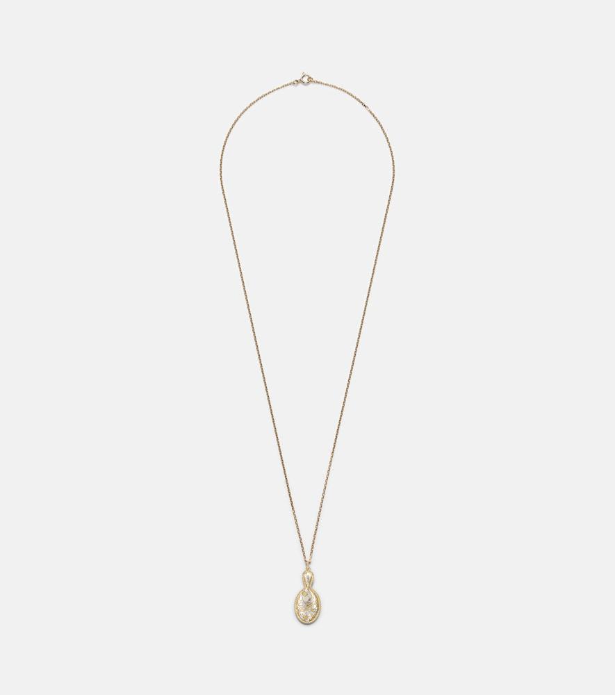 yvonne léon joli miroir 18kt and 9kt gold pendant necklace with citrines