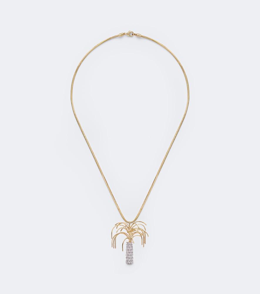 yvonne léon palmier 9kt and 18kt gold pendant necklace with diamonds