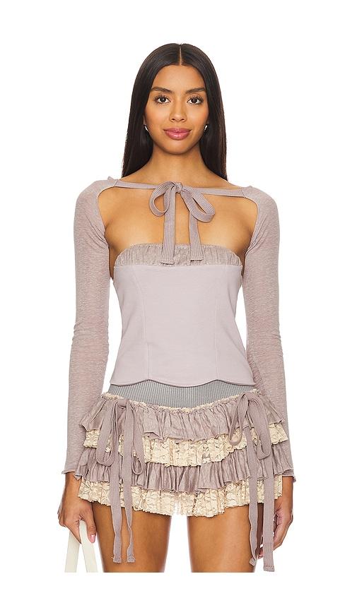 zemeta always sleeve shrug in lavender. - size s (also in xs)