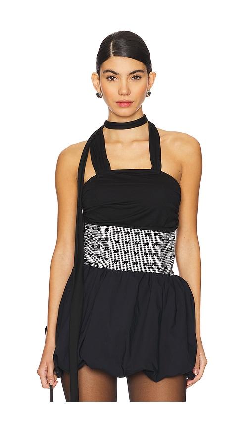 zemeta gift wrap top in black. - size l (also in m, s, xs)