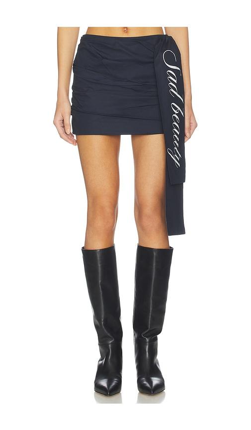zemeta sad beauty ruched skirt in navy. - size s (also in xs)