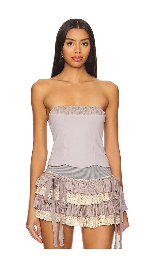 zemeta scallop lover tube top in lavender. - size l (also in s)