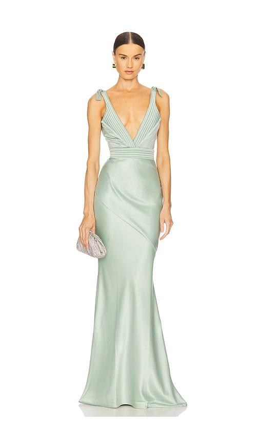 zhivago beloved gown in sage. - size 10 (also in 12, 4, 8)