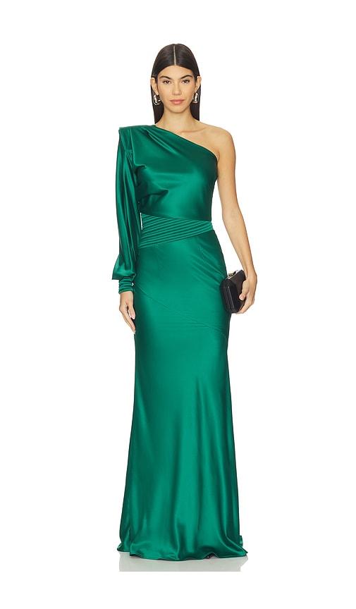 zhivago don't look now gown in green. - size 4 (also in 6)