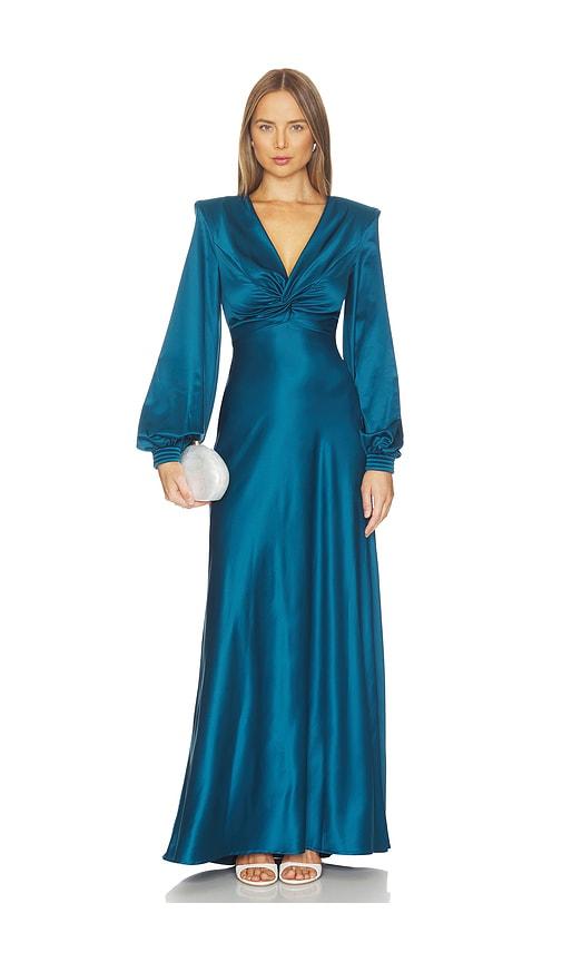 zhivago the fading hour gown in teal. - size 10 (also in 2, 4, 6, 8)
