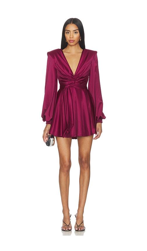zhivago the fading hour mini dress in burgundy. - size 10 (also in 2, 4, 6, 8, 12)